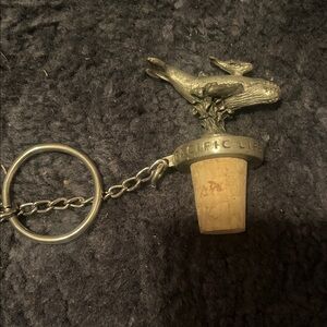 Silver Whale Bottle Stopper Keychain by Pacific Life